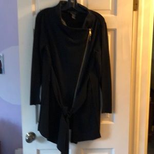 Etcetera wool with leather jacket